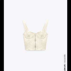 ZARA PLUSH CORSET TOP NWT